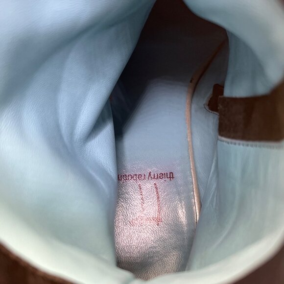 Thierry Rabotin Women’s Black Leather Ankle Boots Low Heel Size 38 - Picture 7 of 11